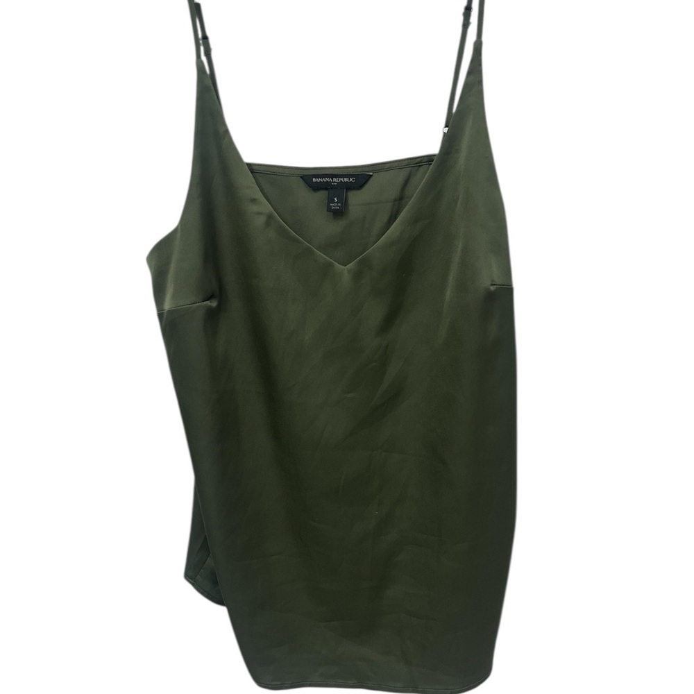 Banana Republic Asymmetrical Green Camisole Top